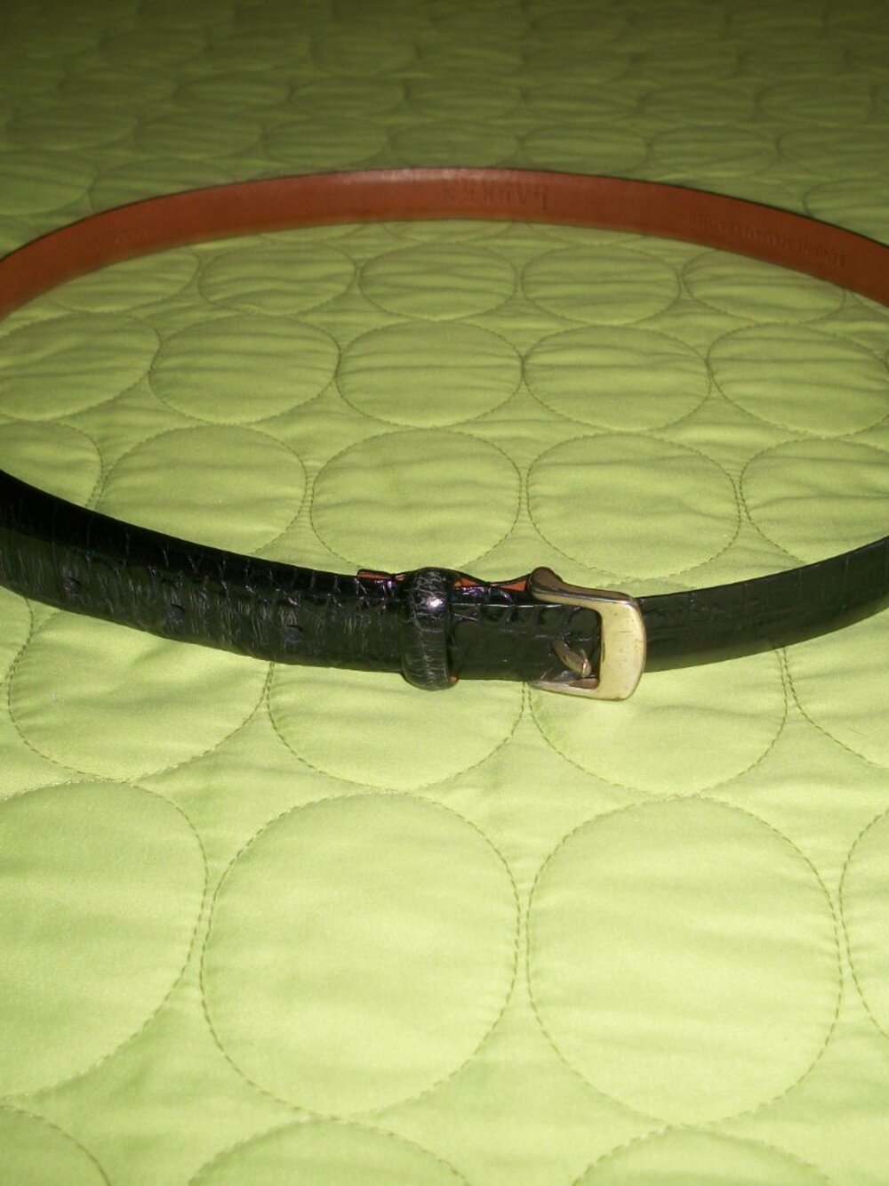 Ralph Lauren Black Leather Belt Size XL